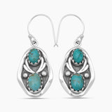 Arizona Turquoise Silver Earrings