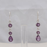 Amethyst  Silver Earrings