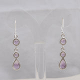 Amethyst  Silver Earrings