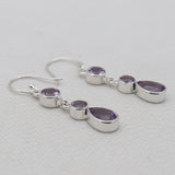 Amethyst Silver Earrings