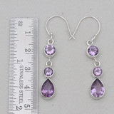 Amethyst Silver Earrings