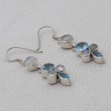 Blue Topaz Silver Earrings