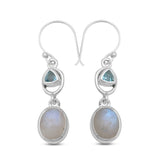 925 Silver Larimar Earring