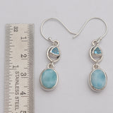 925 Silver Larimar Earring