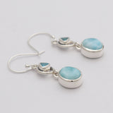 925 Silver Larimar Earring