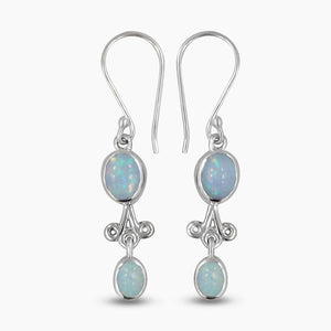 Ethiopian Opal Silver Earrings