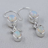 Ethiopian Opal Silver Earrings