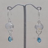 925 Sterling Silver Larimar Earrings