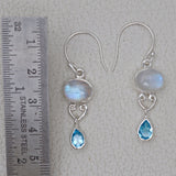 925 Sterling Silver Larimar Earrings