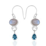 925 Starling Silver Dendritic Opal Earring