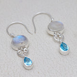 925 Sterling Silver Larimar Earrings