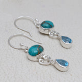 925 Starling Silver Dendritic Opal Earring