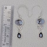 925 Starling Silver Dendritic Opal Earring