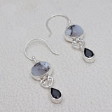 925 Starling Silver Dendritic Opal Earring