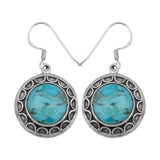 Natural Arizona Turquoise Silver Earrings