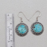 Natural Arizona Turquoise Silver Earrings