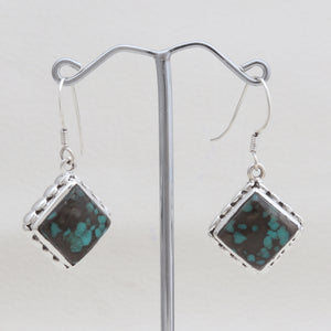 Tibetan Turquoise Silver Earrings