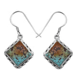 Tibetan Turquoise Silver Earrings