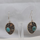 Tibetan Turquoise Silver Earrings