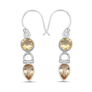 925 Sterling Silver Citrine Earrings