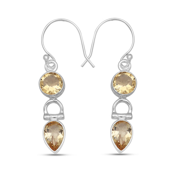 925 Sterling Silver Citrine Earrings