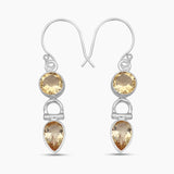 925 Sterling Silver Citrine Earrings