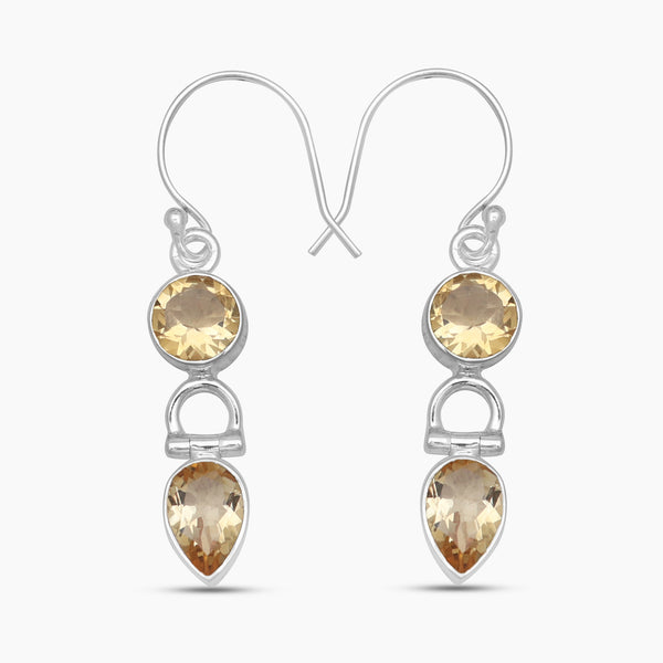 925 Sterling Silver Citrine Earrings