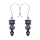 Mystic Quartz Silver Earring