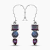 Mystic Quartz Silver Earrings