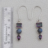 Mystic Quartz Silver Earring