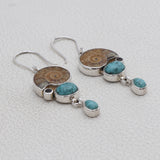 Ammonite  Silver Earrings