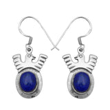 Natural Lapis Lazuli Silver Earrings