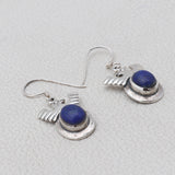 Natural Lapis Lazuli Silver Earrings