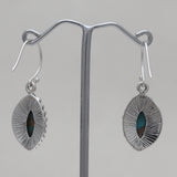 Natural Mexican Turquoise Silver Earrings