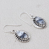 Natural Mexican Turquoise Silver Earrings