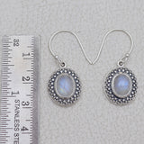 Blue Larimar Silver Earrings