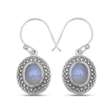 Blue Larimar Silver Earrings