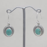 Blue Larimar Silver Earrings