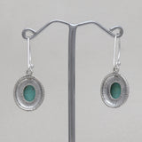 Blue Larimar Silver Earrings