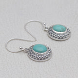 Blue Larimar Silver Earrings