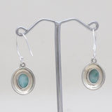 Blue Larimar Silver Earrings