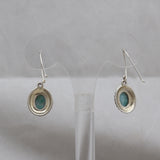 Blue Larimar Silver Earrings