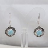 Larimar Silver Earrings