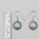 Larimar Silver Earrings