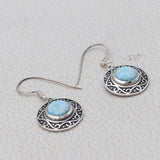 Larimar Silver Earrings