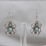 Larimar Spider Silver Earring