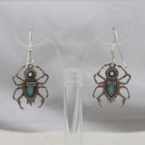 Larimar Spider Silver Earring