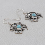 Larimar Spider Silver Earring