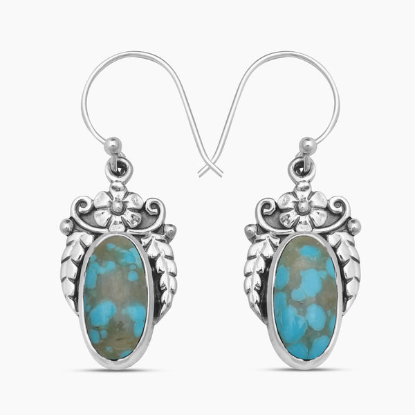 925 Silver Mexican Turquoise Earrings