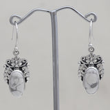 925 Silver Howlite Earring